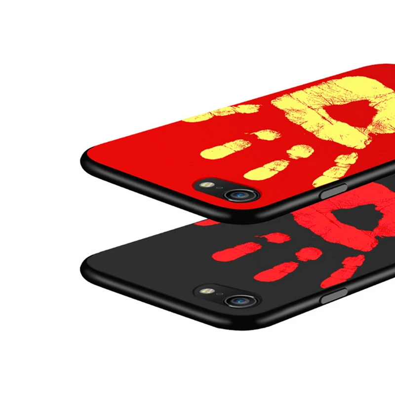 Heat Sensitive Case for iphone 8 7 6 6s Plus Hot Cold Changed Color Cover 5 5s Thermal Sensor Discoloration |