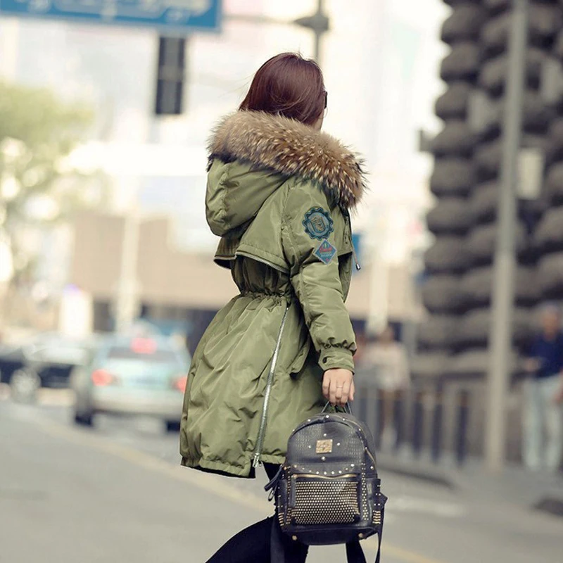 женский пуховик пальто 2016 Высокое Качество бренд Куртка Настоящее Большой