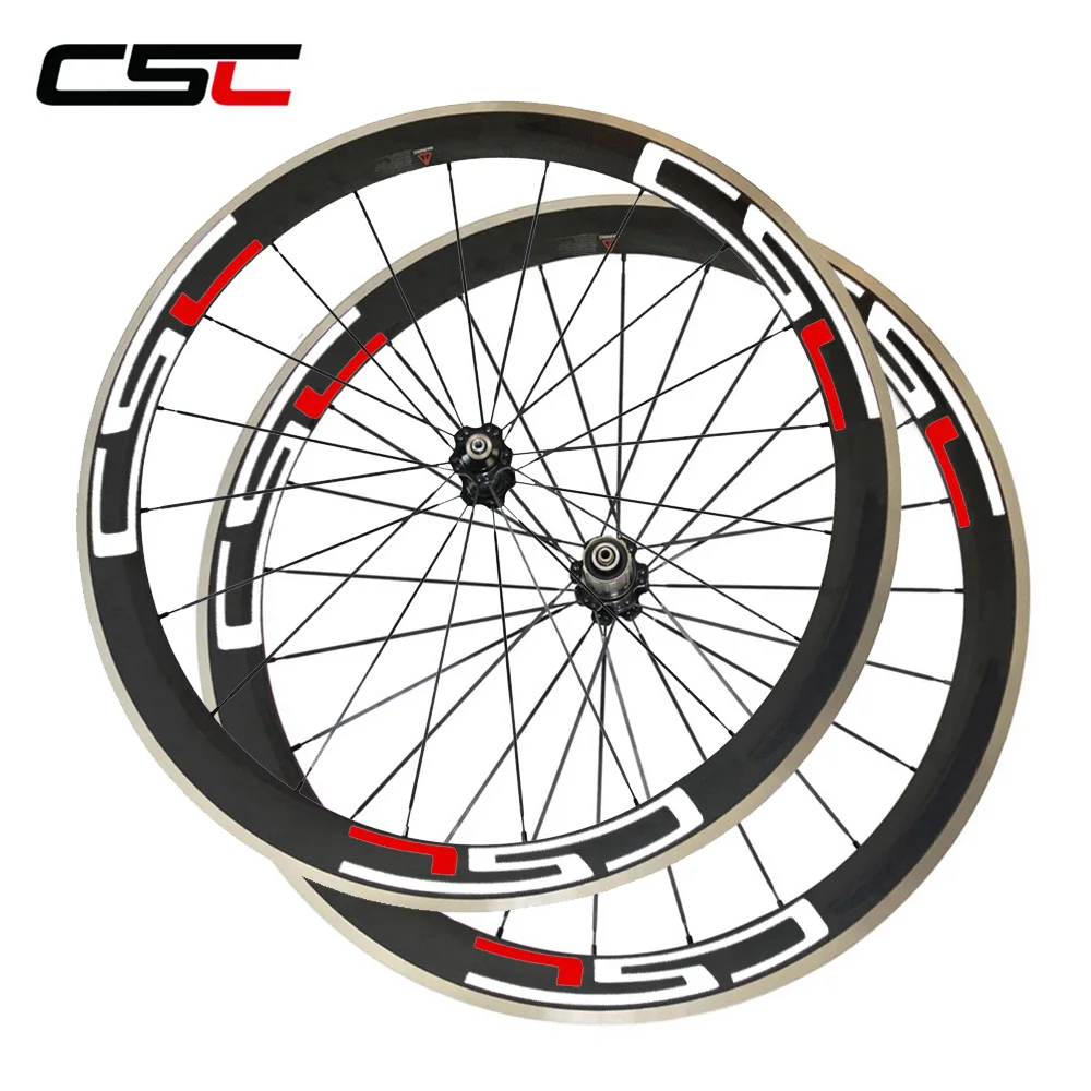 

CSC 23mm width 50mm clincher bike racing wheels with alloy breaking surface with pillar 1420 CN 424 \ sapim cx ray