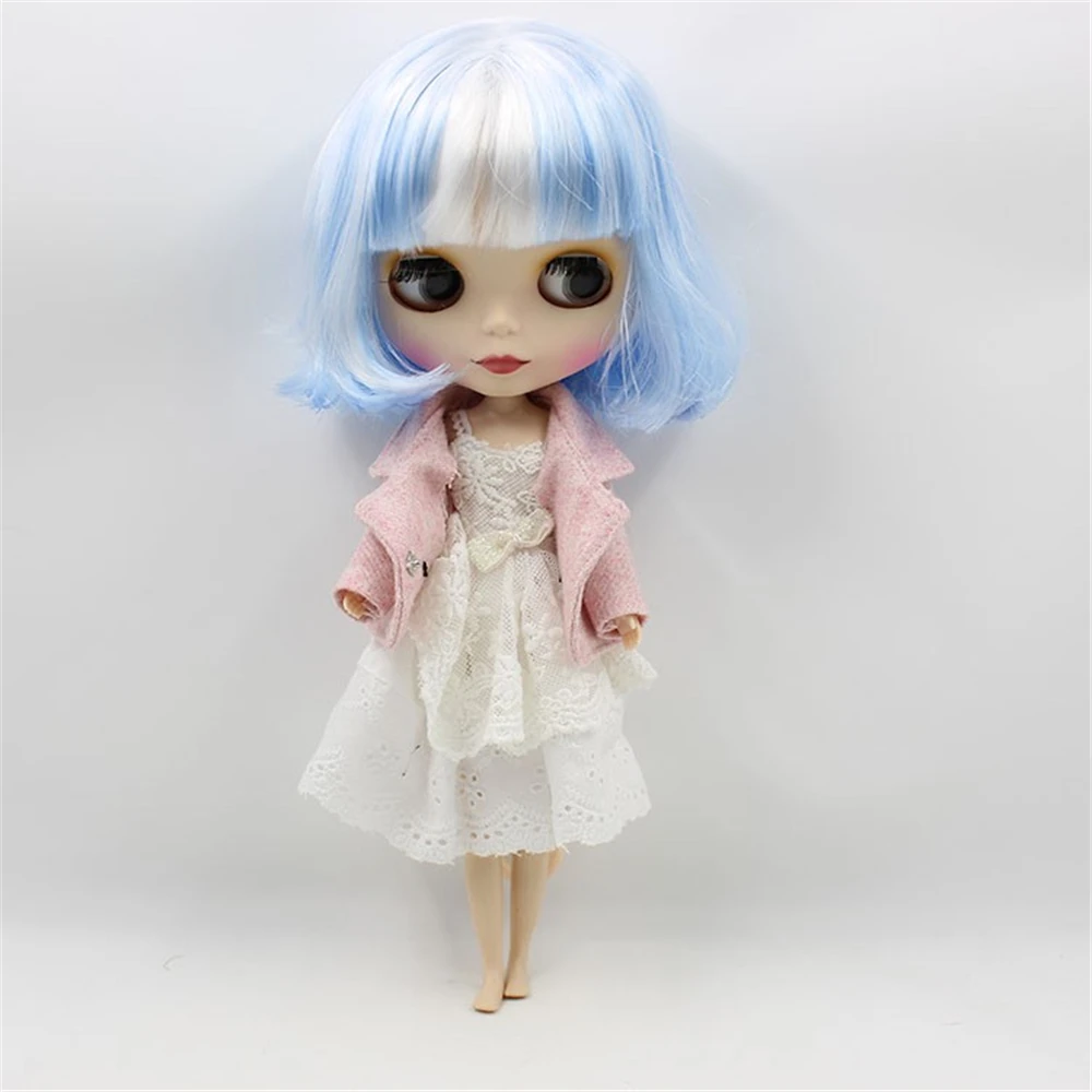 Кукла Blyth, короткие волосы, смешанные цвета, матовое лицо, 1/6, нормальное тело, 4 цвета, для глаз, подходит для DIY, No. 130BL1366005