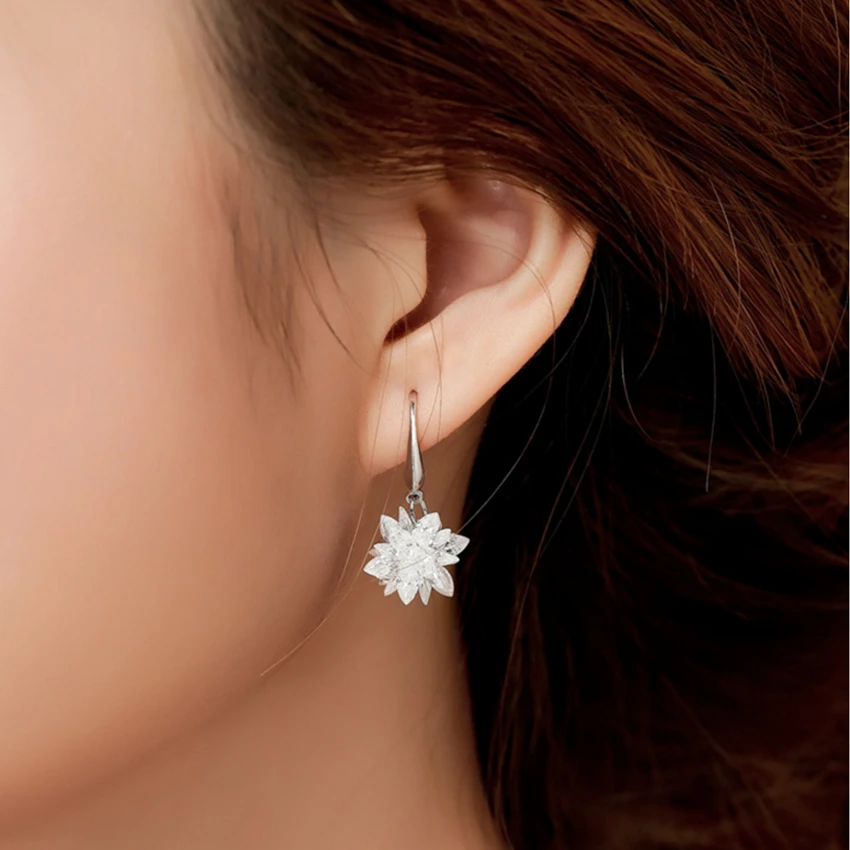 Женские серьги из серебра 925 пробы с камнями|crystal earrings|fashion crystal earringsearrings fashion |