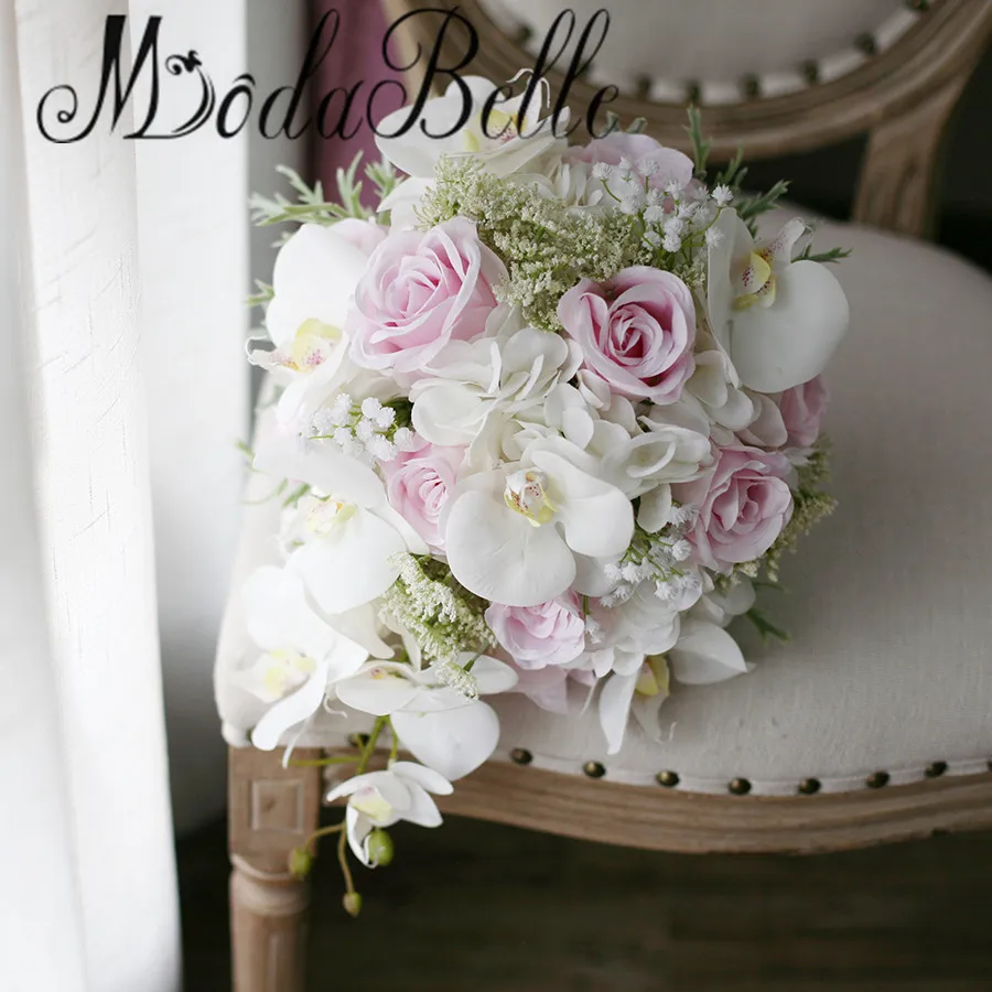 Modabelle Свадебные букеты цвета слоновой кости розового каскада Орхидея