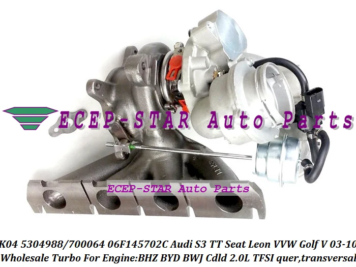 К04 53049880064 5304-988-0064 5304-970-0064 Турбо для AUDI S3 TT Seat Leon VW Golf V 03- BWJ BYD BHZ 2.0L TFSI Бензин