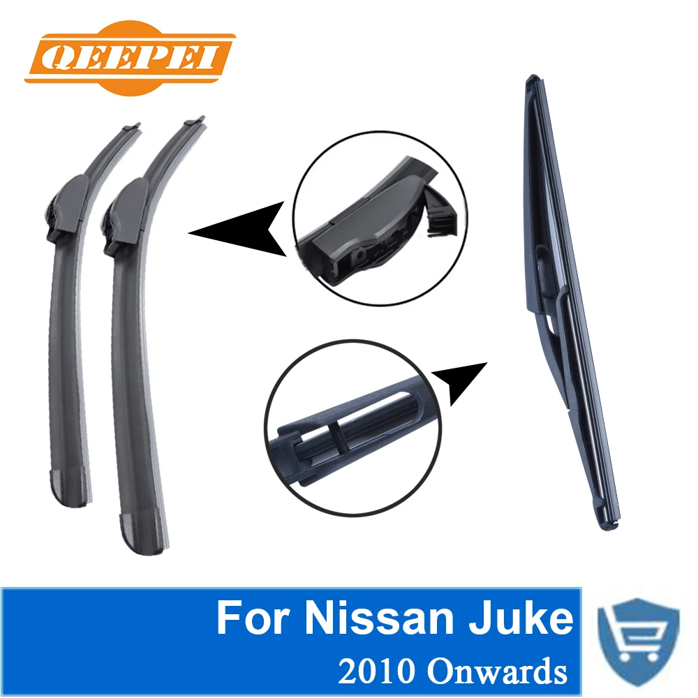 QEEPEI переднее и заднее лезвие стеклоочистителя без рычага для Nissan Juke 2010 года