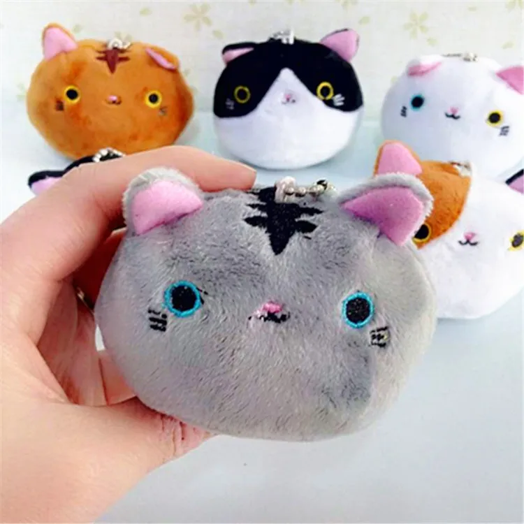 Новинка 1 шт. 6 цветов KAWAII 8 см кошки мягкие игрушки брелок кошка подарок плюшевая игрушка кукла детская вечеринка день рождения плюшевые игрушки для девочки Новинка
