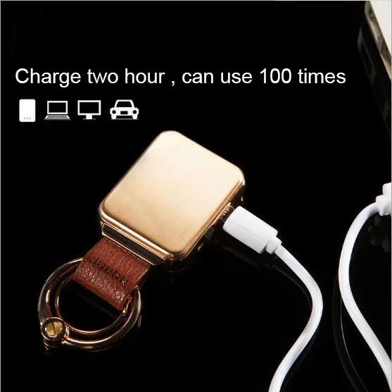 Подлинная Jobon квадратная с кнопкой блокировки креативная USB зарядка Зажигалка