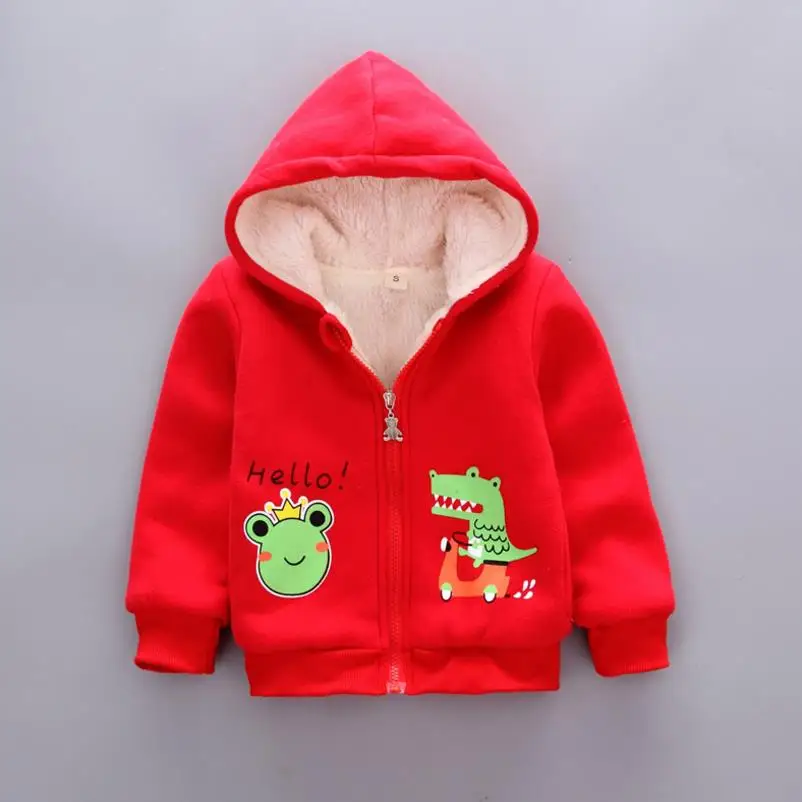 2018AutumnChildren Warm Jackets Kids Casual Fleece Baseball Coats Toddler Baby Boys Girls Plus Velvet Outerwear Bebe Clothes | Детская