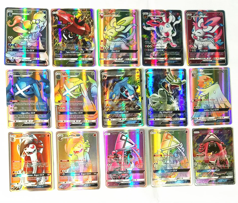200 шт 25 50 шт GX Мега Сияющий TAKARA TOMY карты игры битва карт 100 шт торговые карты игры Детские игрушки
