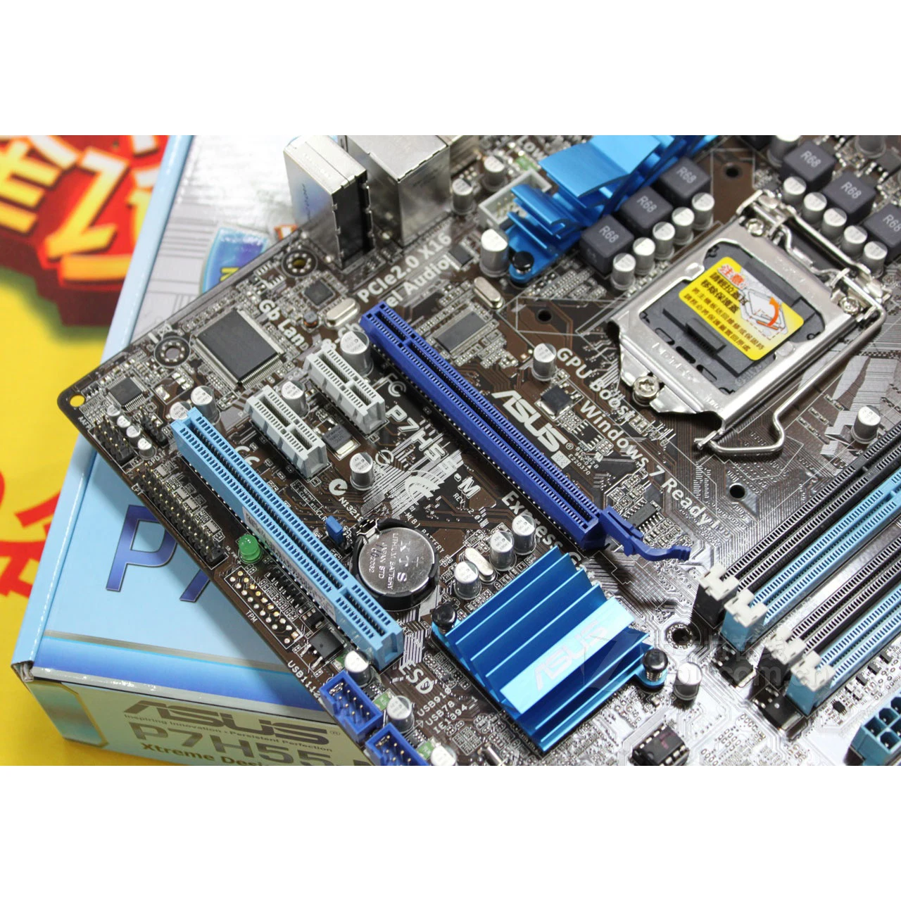 Розетка LGA 1156 для Intel H55 ASUS P7H55 M оригинальная материнская плата uATX HDMI VGA 4 DDR3 16 ГБ