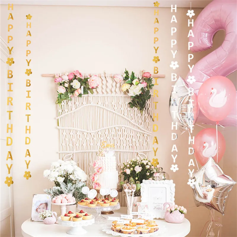 Декоративная гирлянда для вечерние ринки в честь Дня рождения 2 м | Дом и сад