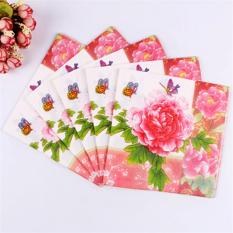 Распродажа дизайн декупаж стол бумажные салфетки носовые платки в винтажном