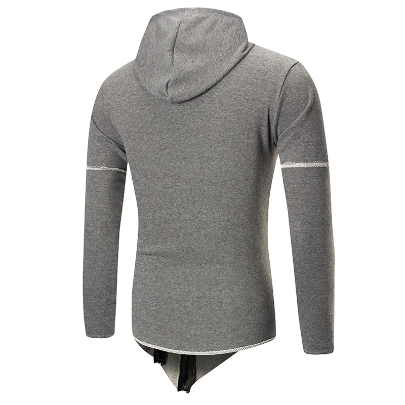 2017 Весна И Осень Мужской Новый Молния Мода Джерси С Капюшоном Корейский Царапин