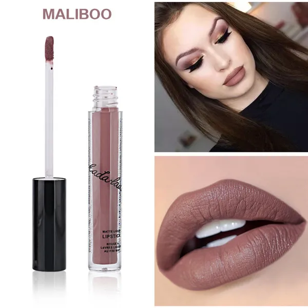 9 MALIBOO KADALADO Матовая жидкая губная помада, водостойкая косметика, губная краска, матовая губная помада, стойкий блеск для губ, тинт для губ, набор для макияжа - Цвет: 9 MALIBOO
