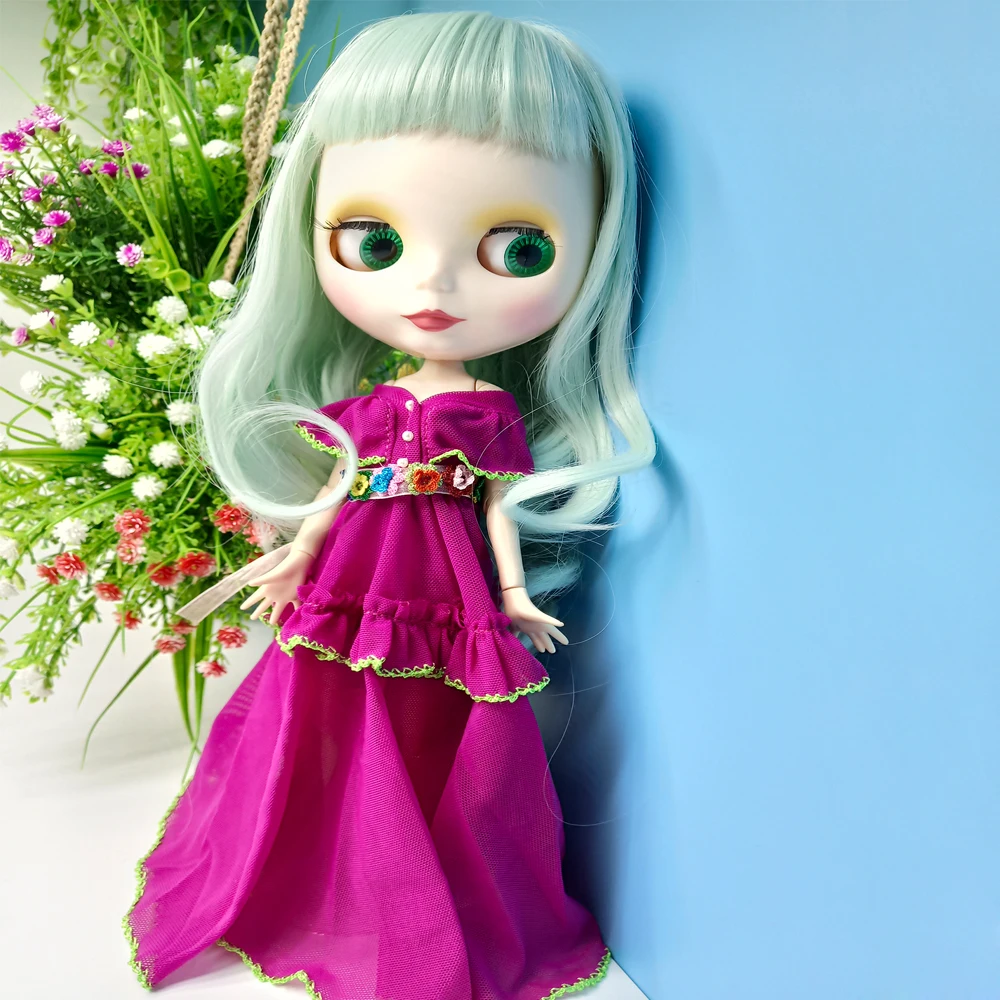 Мягкое Розовое Шифоновое Платье Sweetpea для 1/6 bjd кукольная юбка ручной работы с