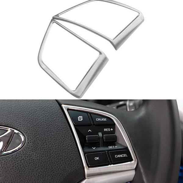 Из нержавеющей стали материал крышки рулевого колеса Кнопка Крышка для hyundai Tucson аксессуары