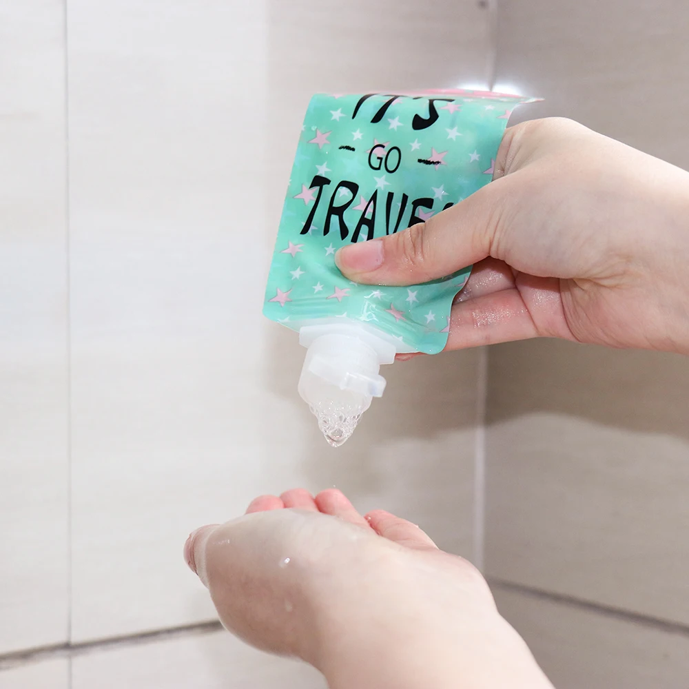 100 мл дорожный диспенсер для жидкого лосьона, шампуня, мыла, косметический контейнер, сумка для хранения, Складная портативная суб-розлива