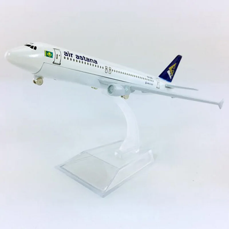 Модель Airbus A320 200 Air Astana airways airlines 16 см 1: 400 с корпусом из сплава|Вертолеты самолеты