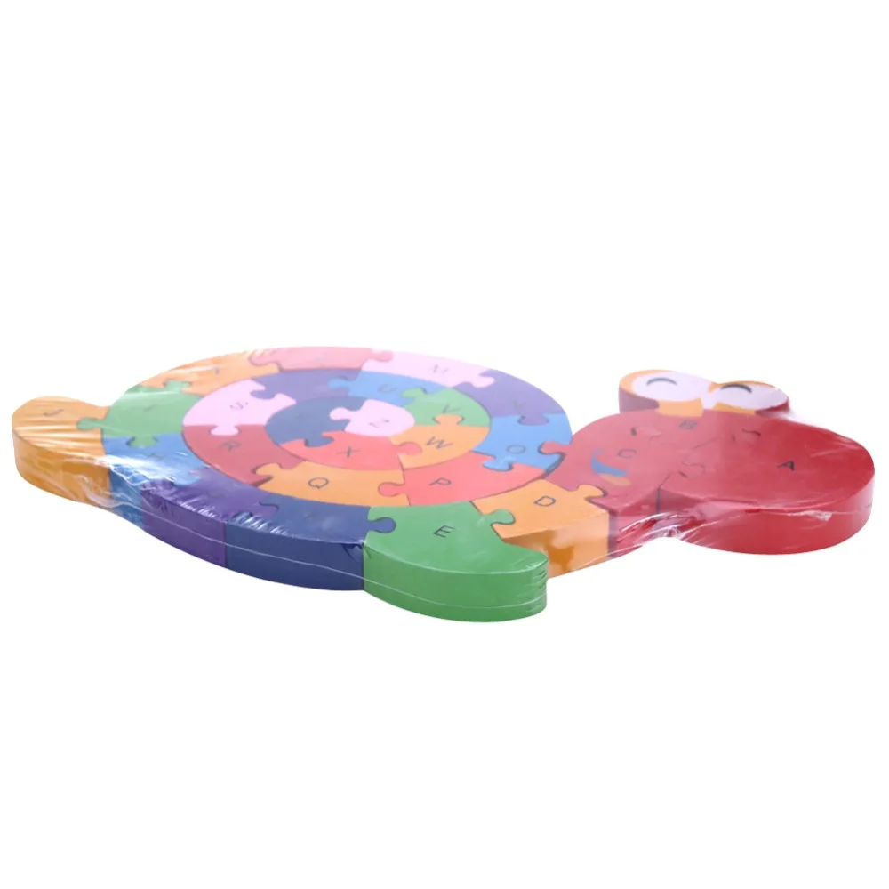 Детский деревянный пазл с животными улитка слон корова динозавр головоломка