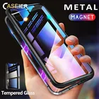 Чехол CASEIER для iPhone X XS MAX XR 7 Plus 8 Plus из закаленного стекла с магнитной задней крышкой для iPhone X XS MAX XR 7 8 Plus Funda Couque