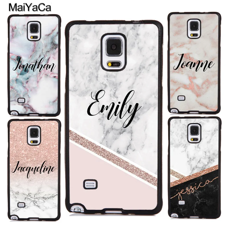 Мраморный персонализированный Чехол с именем для Samsung A20e A21S M21 M31 A71 A51 A50 A70 Galaxy Note 20