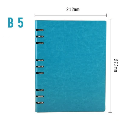 B5 Cyanine A5 A6 новые деловые повседневные ежемесячный планировщик Тетрадь школьные канцелярские личный журнал распорядок дня Журнал Планировщик дневник, записная книжка С ПЕРЕПЛЕТОМ с листьев подарок - Цвет: B5 Cyanine