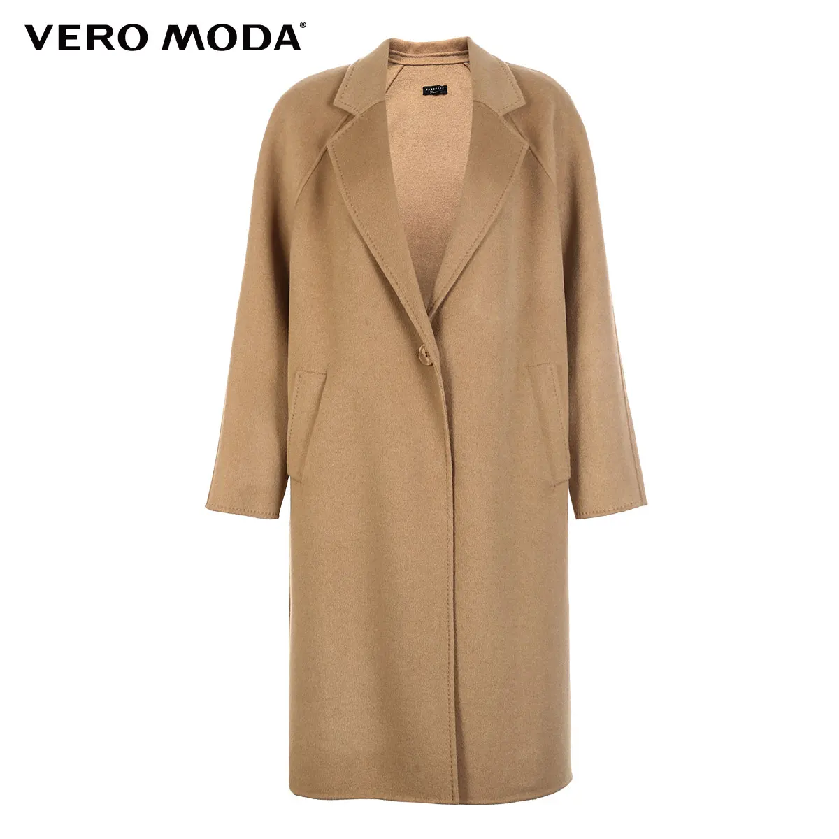 Vero Moda пальто женское женское новое шерстяное двухстороннее пальто с одной пряжкой в минималистическом стиле | 318327505