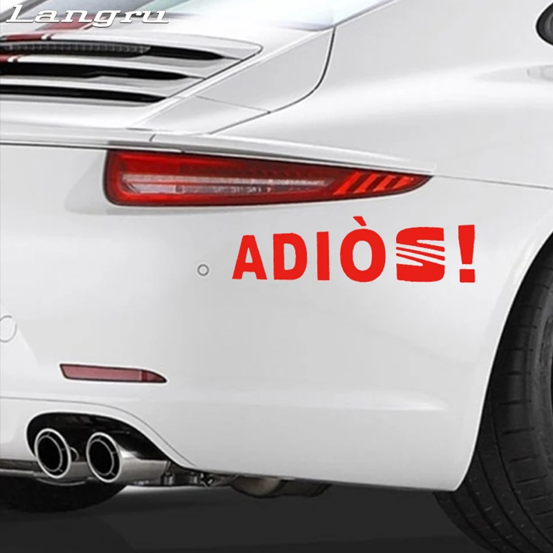 Langru Spanish Adios Goodbye Text Character Funny Fashion Car Window Bumper Vinyl Decoration Sticker Jdm | Автомобили и мотоциклы