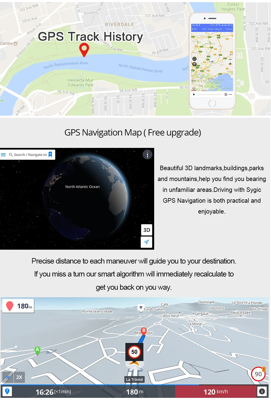Автомобильный видеорегистратор Anfilite 4G ADAS gps навигация Full HD 1080P 6,8" Android 5,1 Dashcam видеорегистратор Двойной объектив сенсорный экран Камера