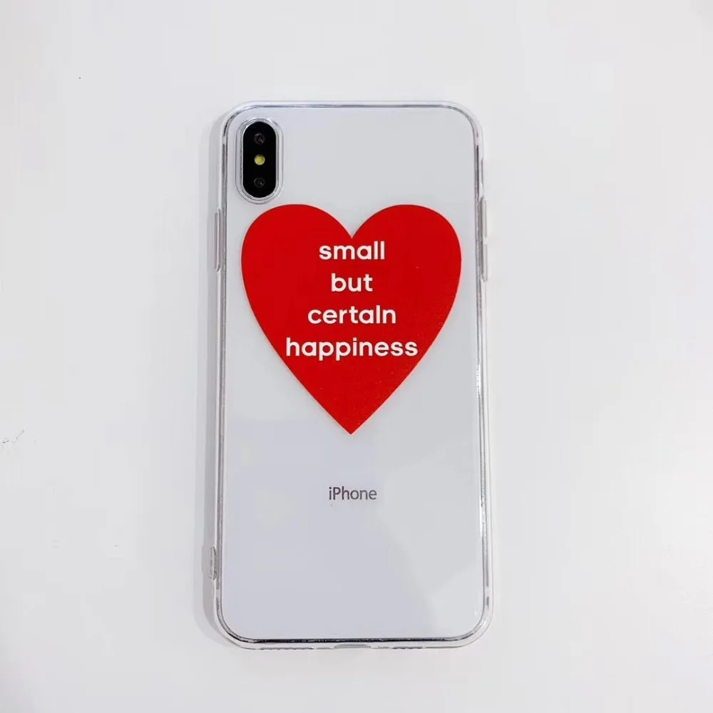 Прозрачный ins Простой Пара мягкой оболочки для iPhone 7 7Plus 6 6S 6Plus 8 8Plus X XR XS Max тонкий