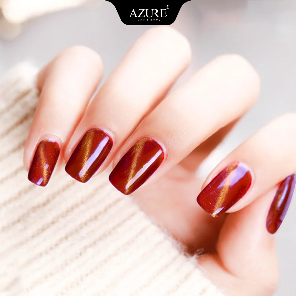 Azure Beauty 6Pcs/Lot Thermal Change 6 Colors Cat Eye UV Gel Nail Polish Soak Off Semi Permanent Magnet Led Enamel | Красота и