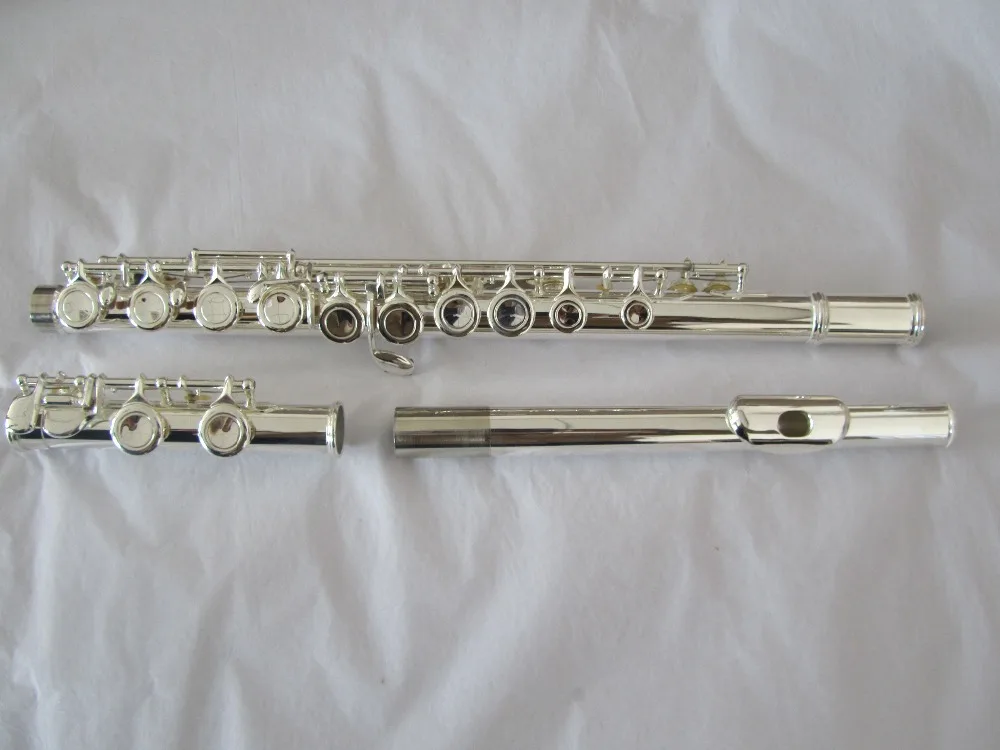 Новый инструмент для флейты студенческий еггинсы 16 отверстий E key silver piccolo