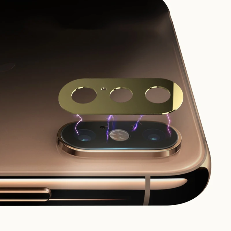 EXUNTON для Apple iPhone X XS MAX задняя камера из металлического алюминия полное покрытие