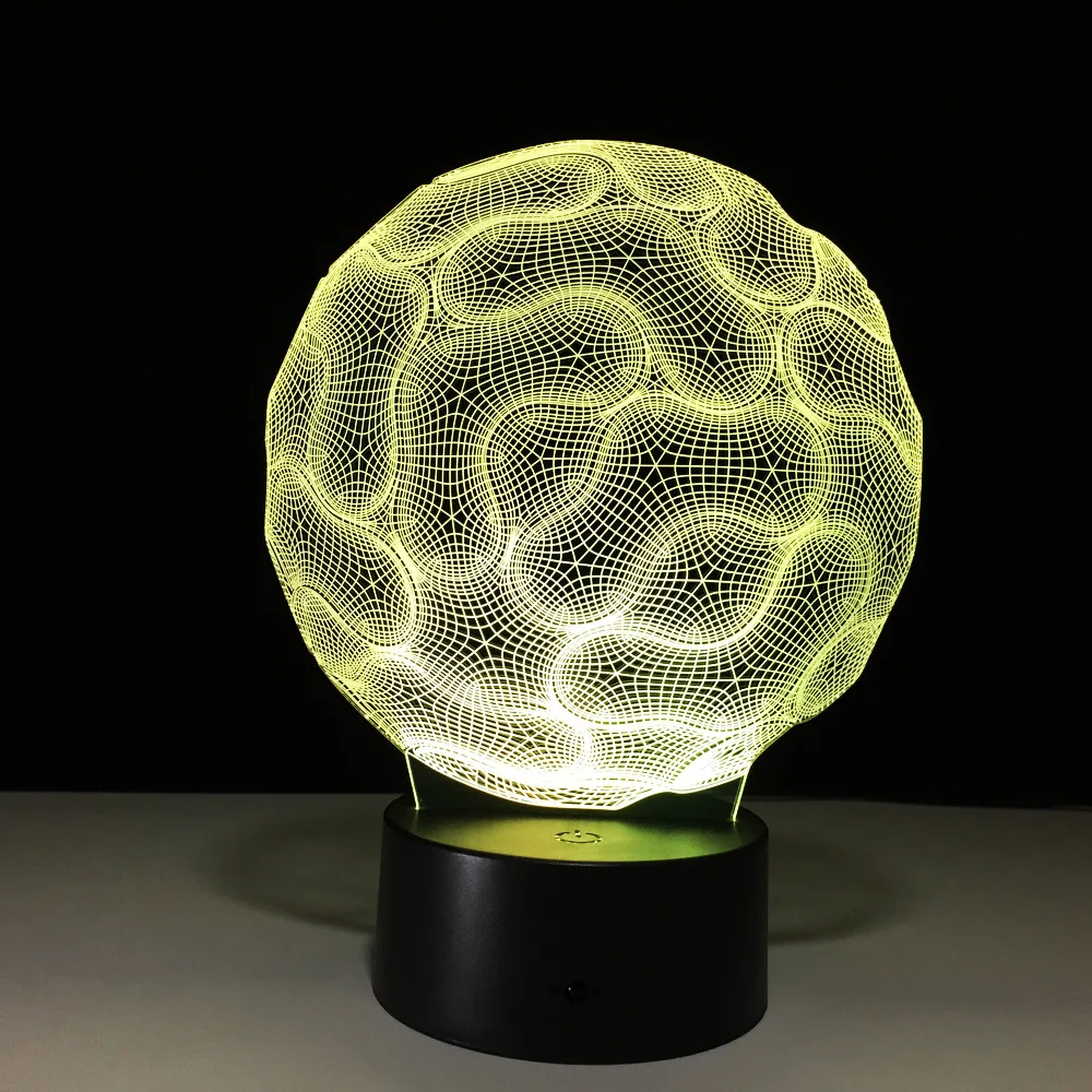 В форме волн креативный абстрактный светодиодный 3D лампа атмосферная