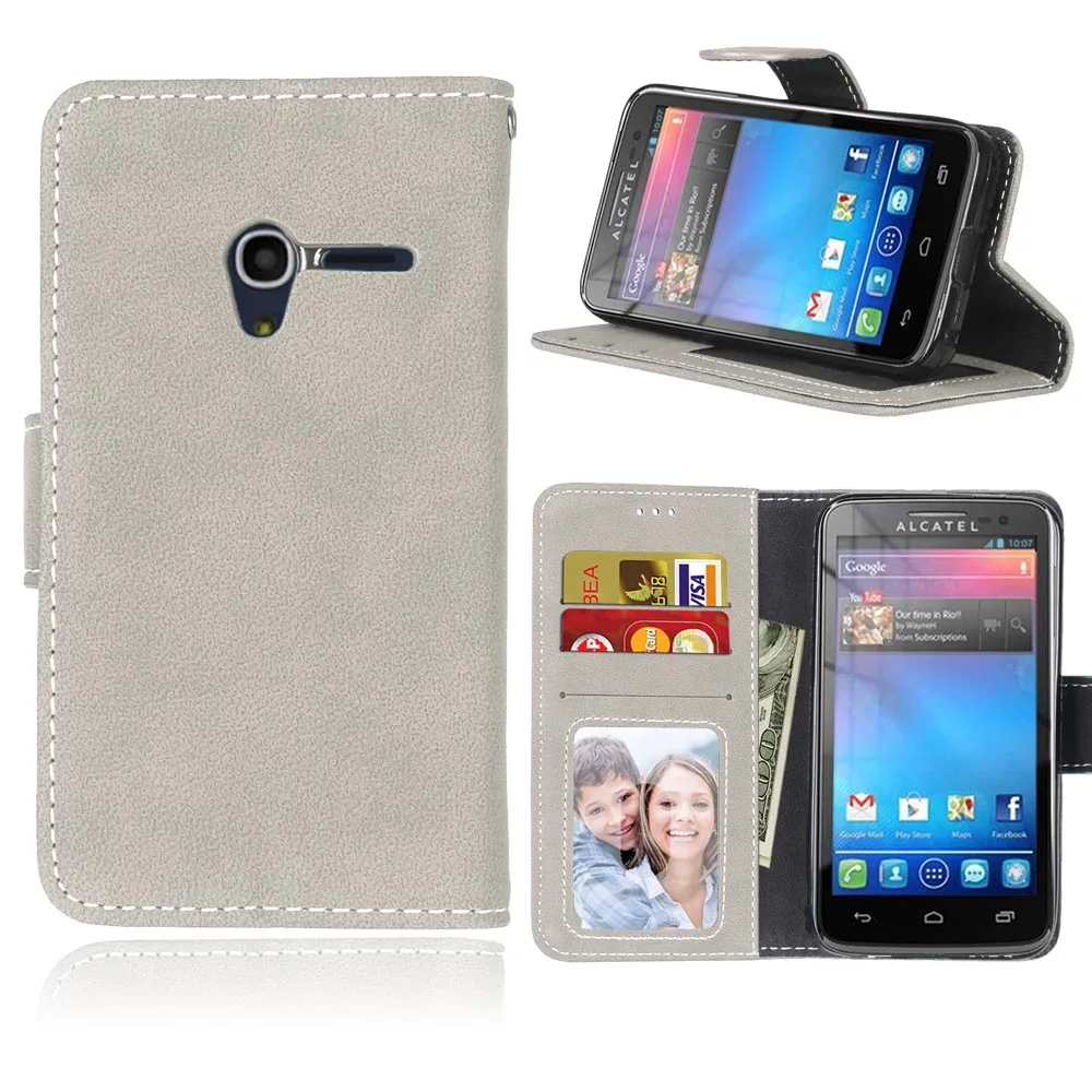 Чехол для Alcatel One Touch Pixi 3 4,0 дюймов 4050A 4013X 4013D Флип кожаный магнитный чехол для телефона кошелек с держатель для карт сумка