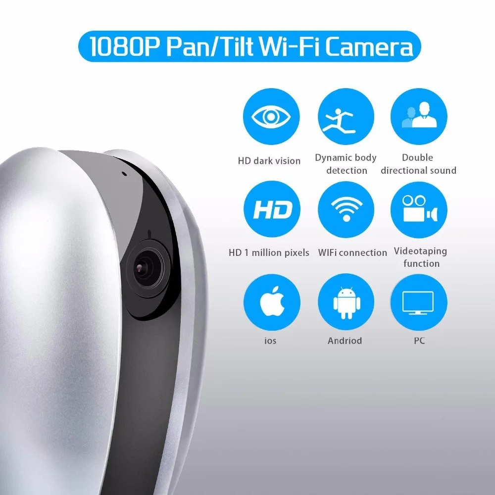 2019 1080 P HD беспроводной видеоняни и радионяни портативный Wi Fi IP ночное видение для