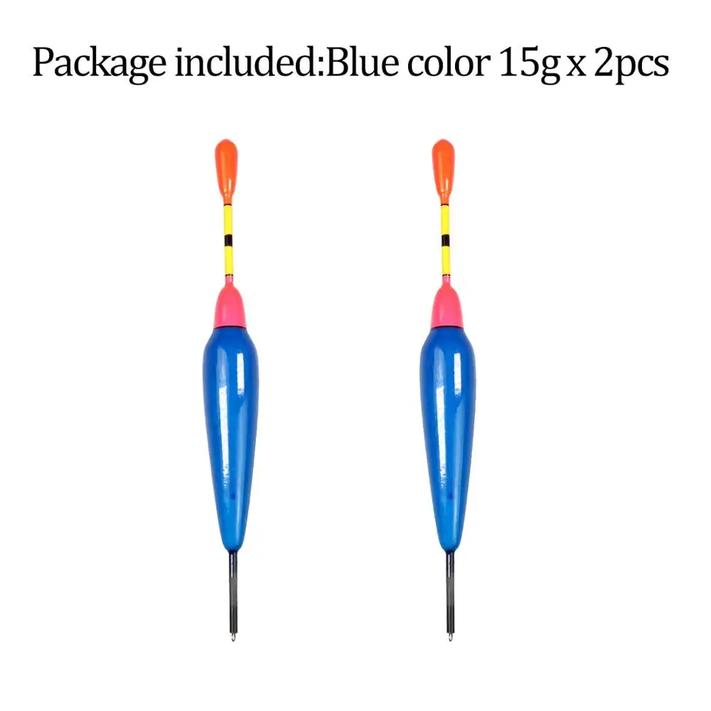 2pcs 15g blue 2 шт./лот Balsa Slip Fishing Float 5 г 10 г 15 г Slip Bobber Rig для бас рыбалки пробкового дерева поплавок для рыбалки - Цвет: 2pcs 15g blue