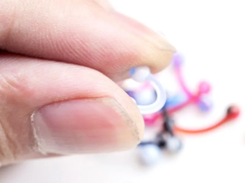 10 шт./лот акриловые Tragus Labret бар в язык, бровь пирсинг для пупка кольца ювелирные изделия для тела