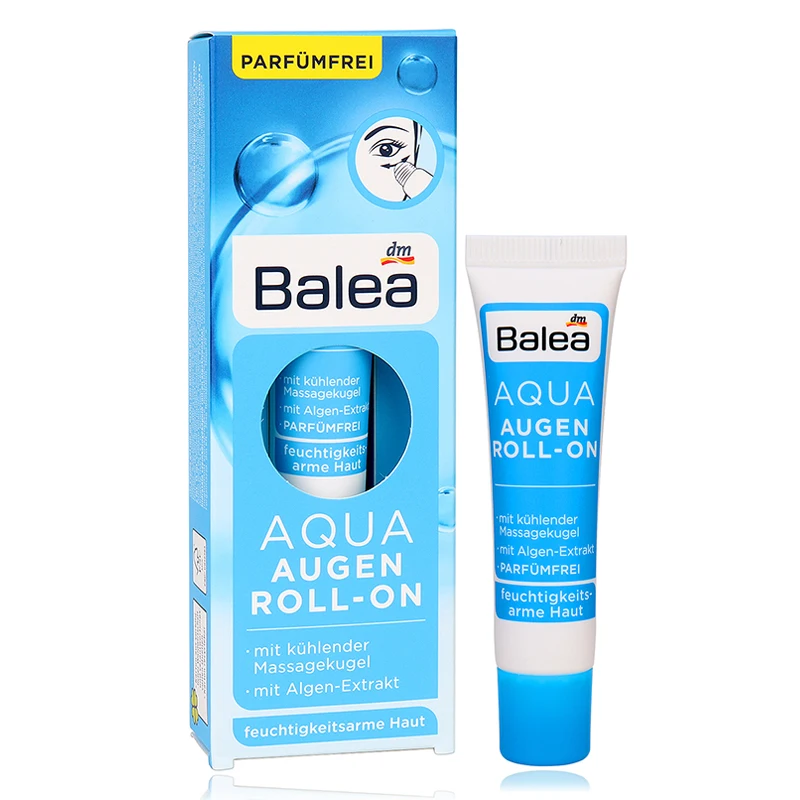 

Germany Balea Aqua Roll On Eye Cream Seaweed Extract Refreshing VE Gel Cooling massage ball Fight swelling dark circles