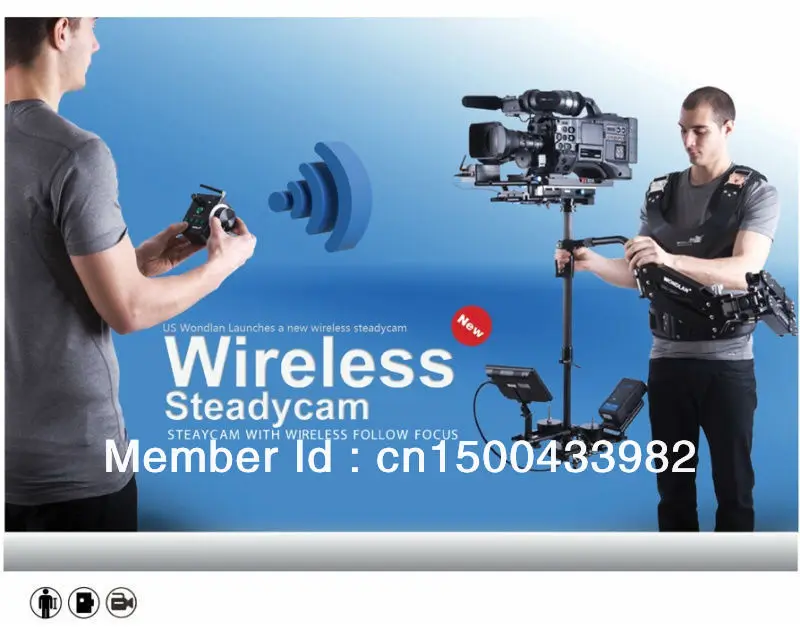Wondlan 6 15 кг нагрузки Беспроводной Steadicam Steadycam Камера видео стабилизатор|stability