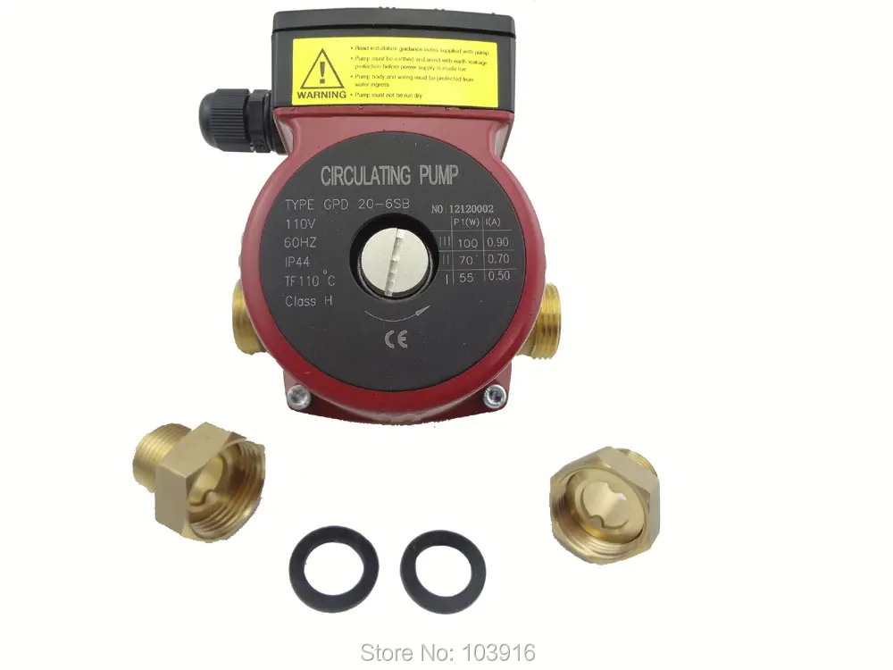Латунный циркуляционный насос 110 В 3 скорости для системы отопления горячей воды