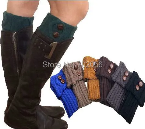 button Boot Cuffs knit boot topper lace trim faux legwarmers shark tank leg warmers OEM available #3741