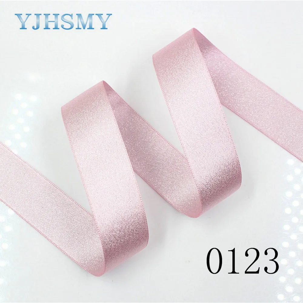 YJHSMY D 171229 0007 293 25 мм 10 ярдов Золотая проволока Двусторонняя одноцветная лента