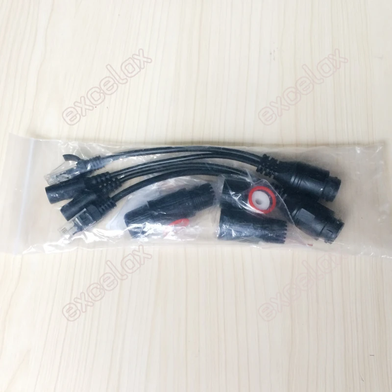 RJ45 PoE инжектор женский DC12V Входной разъем питания через Ethernet Открытый водонепроницаемый Кабель-адаптер для сети IP камера