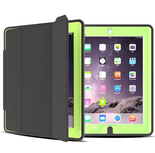 Авто Пробуждение/спящий Силикон + Pc чехол для IPad 2 3 4 Толстая пена Ударопрочный