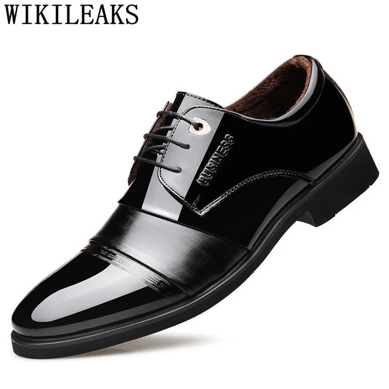 

Italian Wedding Shoes Men Patent Leather Winter Shoes Men Business Shoes Men Oxford Leather Zapatos De Hombre De Vestir Formal