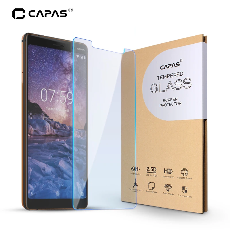 Закаленное стекло для Nokia 7 plus Защитная пленка экрана 7Plus прозрачная HD Прозрачная