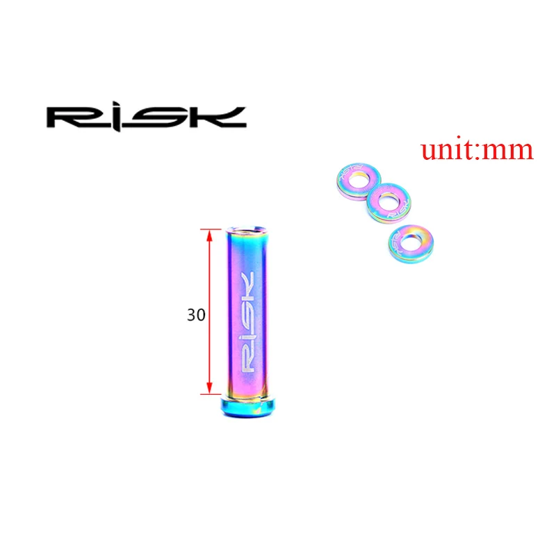 M6 30 rainbow Риска M6* 10/15/20/25/30/40 мм Титан шоссейный велосипед C тормозной винты суппортов для Shimano 105/ULTEGRA/DURA ACE дисковые велосипедные тормозные винты - Цвет: M6 30 rainbow