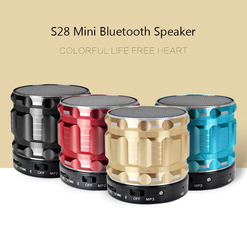 Aimitek S28 портативный металлический мини bluetooth динамик беспроводная стальная