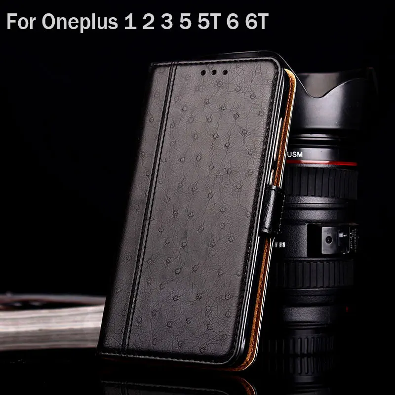 Чехол для oneplus 2, 3, 5, 6, 5, 6 t, Роскошный чехол из кожи страуса с подставкой, хит, цветной флип-чехол для oneplus 3, 5, 6, 5, 6 t, чехол для телефона, funda