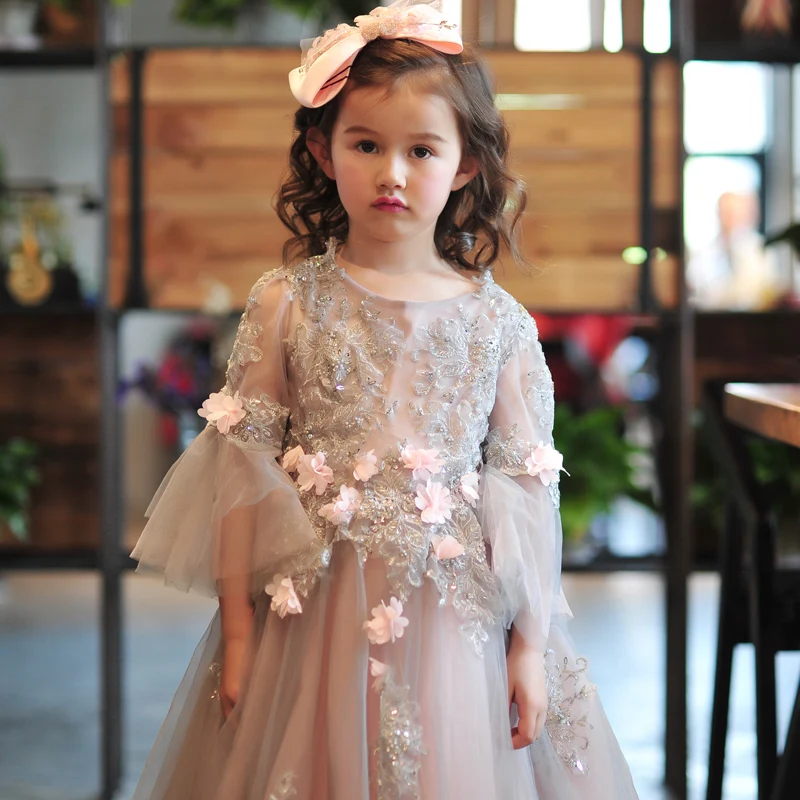 Новый SSYFashion платья в цветочек для девочек свадьбы детей вечерние платье